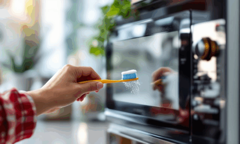 Tandenborstel gebruiken om magnetrongroeven grondig schoon te maken