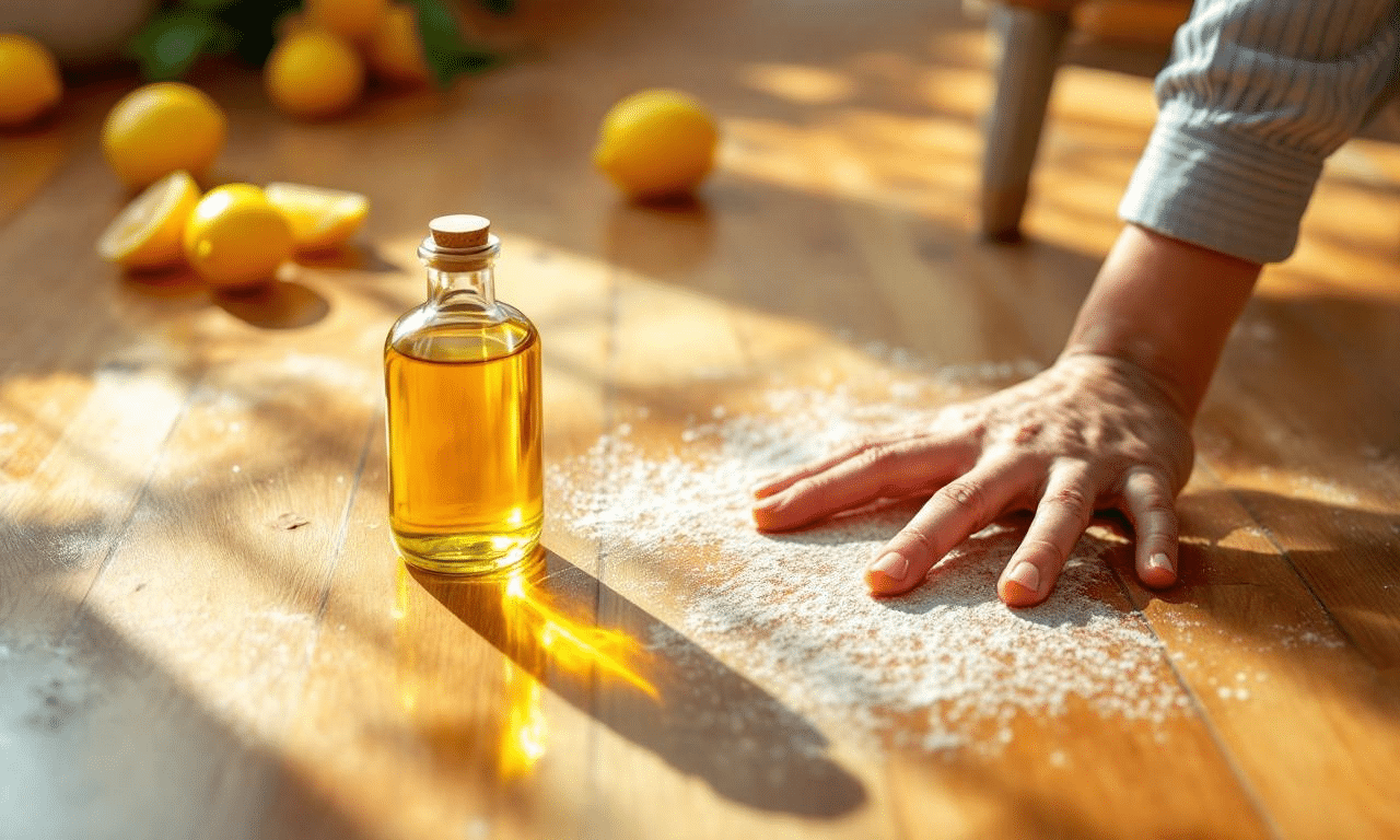 Vergeet azijn: dit keukeningrediënt laat je houten vloer weer stralen